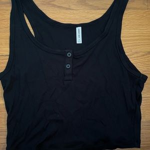 Aritzia (Sunday Best) black cropped tank top, size medium